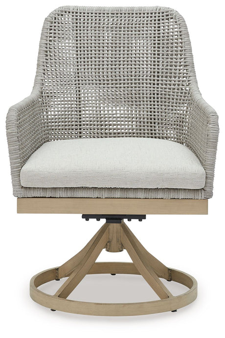 Seton Creek - Swivel Chair With Cushion (Set of 2) - Gray