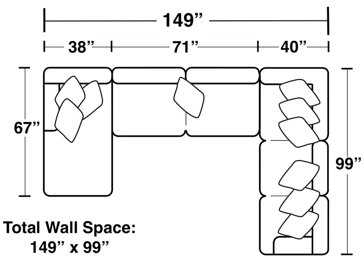 Crawford - Sectional With Accent Pillows