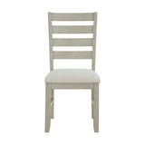 Farmington - Ladder Back Dining Side Chair (Set of 2) - Washed Stone / Light Beige