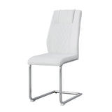 Modern Dining Chairs With Padded Seat, Metal Legs