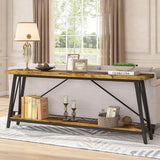 Extra Long Sofa Table For Hallway, Entryway & Living Room - Rustic Brown