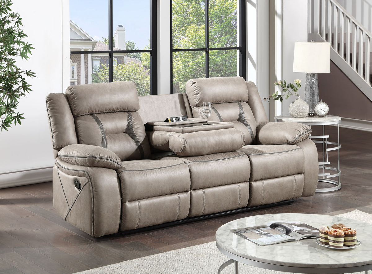 Tyson - Reclining Glider Console - Gray