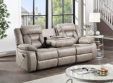 Tyson - Reclining Glider Console - Gray