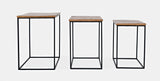 Global Archive - Brody Square Nesting Tables - Rustic Brown