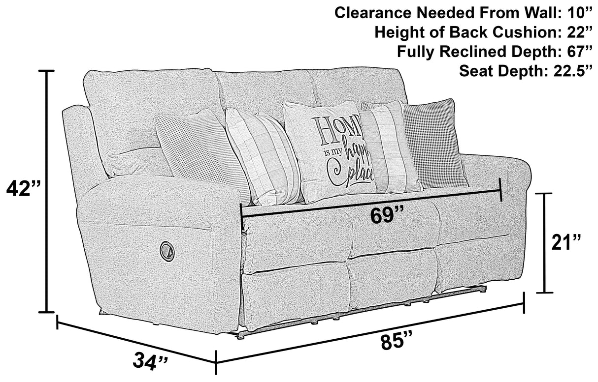 Westport - Power Lay Flat Reclining Sofa