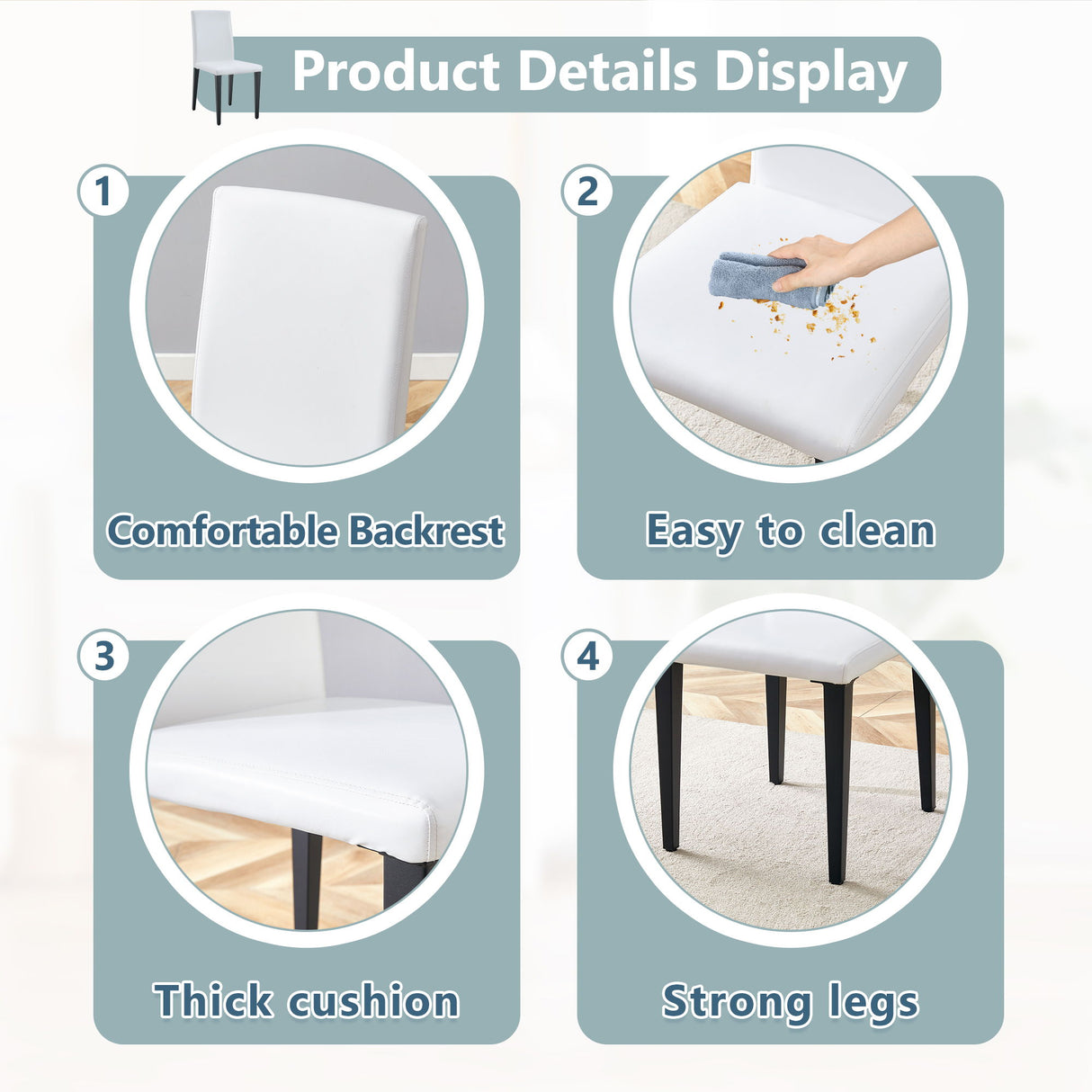 Versatile Dining Chairs With Comfortable Design And Metal Legs