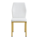 Luxury Simple Chair With Metal Gold Leg
