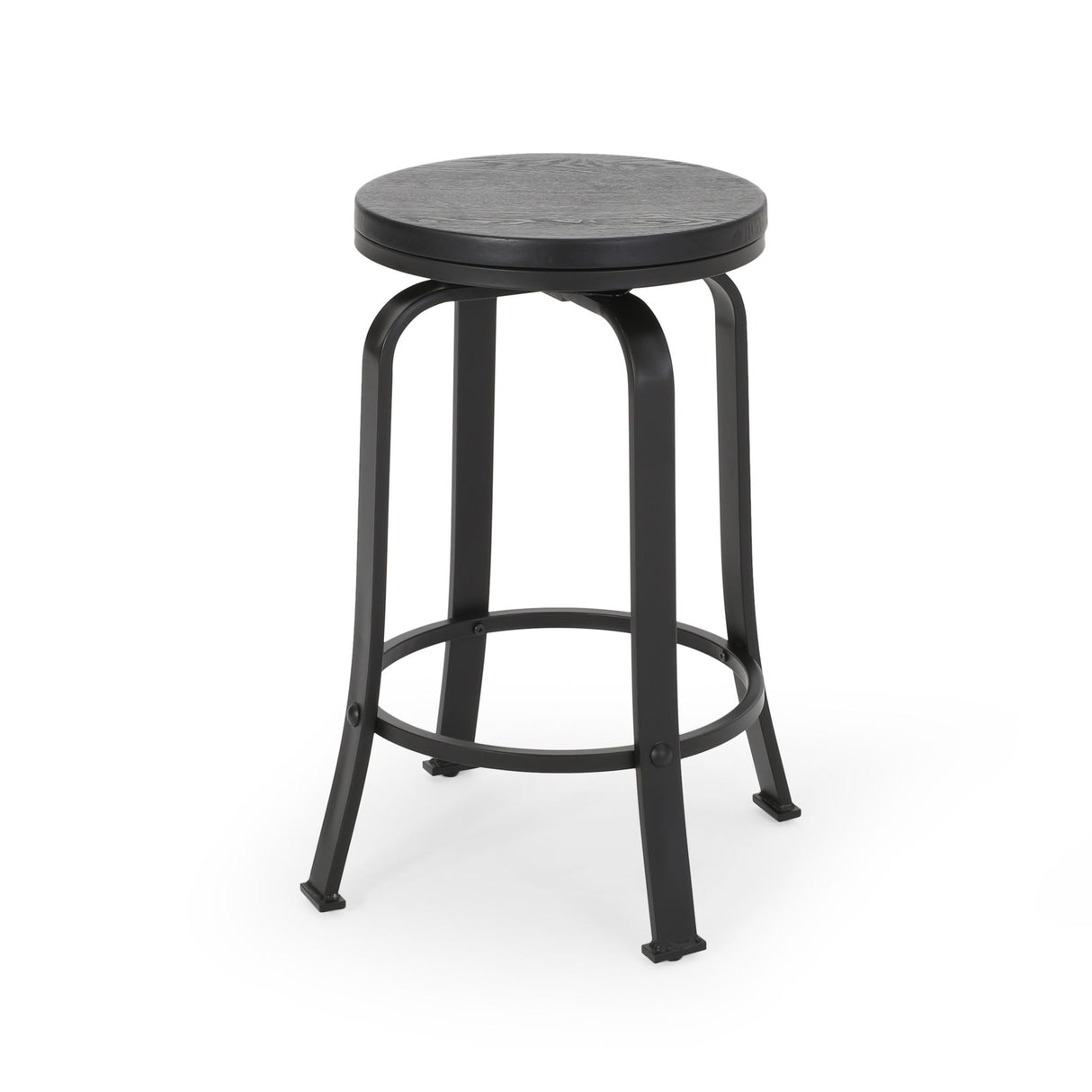 Modern Industrial Counter Stool Set With Swivel Function