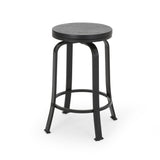 Modern Industrial Counter Stool Set With Swivel Function