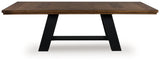 Greddinton - Brown / Black - Dining Extension Table