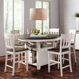 Madison County - Round Counter Set With Slatback Stools