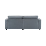 Modern Square Arm Sofa With Soft Fabric Upholstery, Deep Cushions