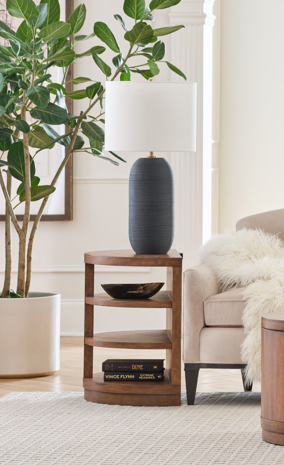 Demilune End Table