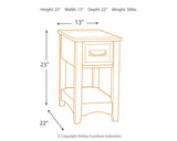 Breegin - Chair Side End Table - 1 Drawer - Brown