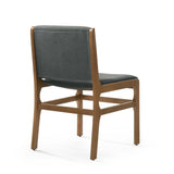 Contemporary Dining Chair Set Upholstered Fabric With Rubberwood Frame