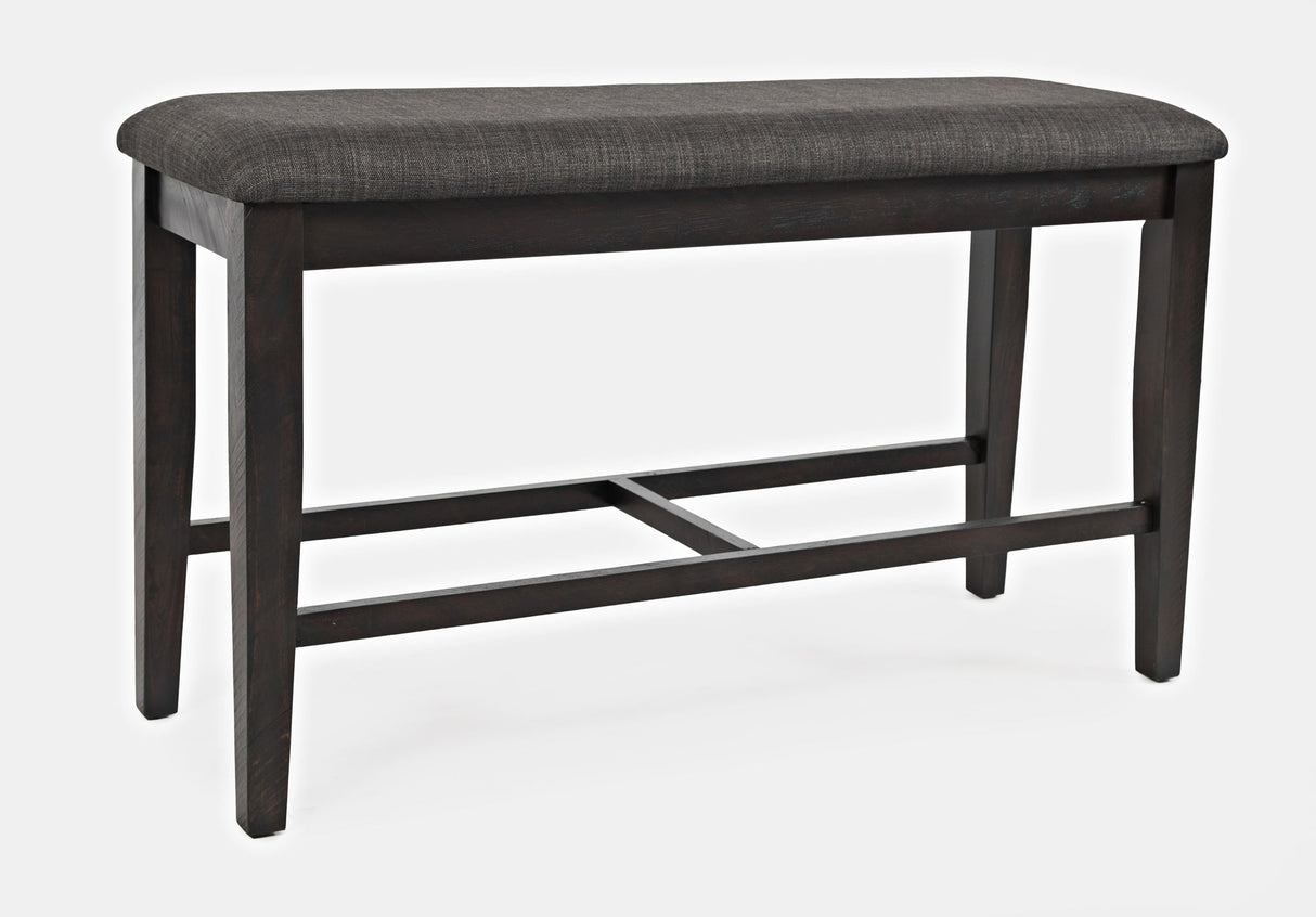 American Rustics - Upholstered Counter Bench - Rustic Brown