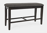 American Rustics - Upholstered Counter Bench - Rustic Brown