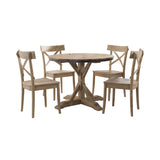 Callista - Round Standard Height 5 Piece Dining Set (Table And Four Chairs) - Beach