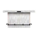 Rogen Rustic - Bar Table With Ice Tray, USB And Power - Rustic White