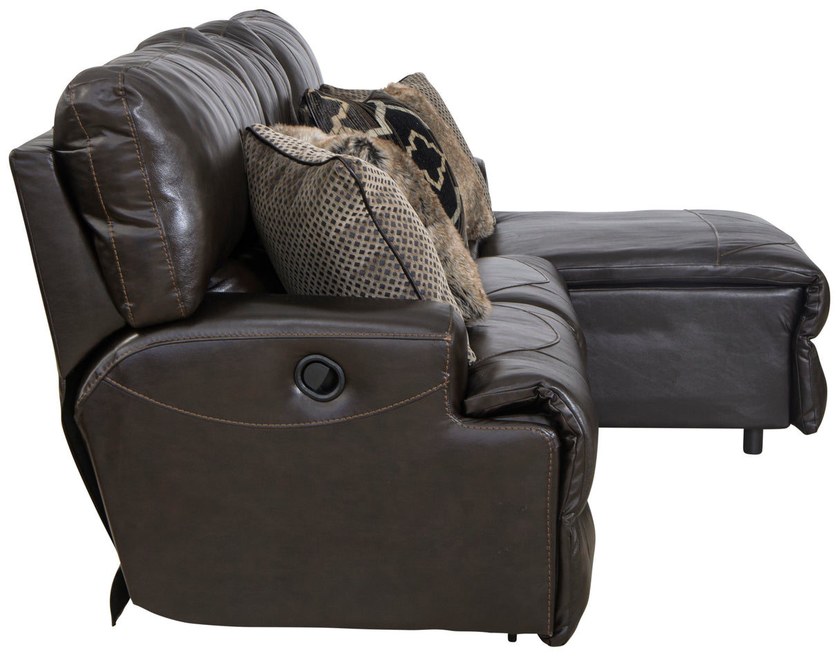 Como - 3 Piece Italian Leather Match Reclining Sofa