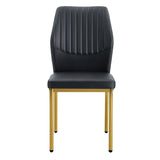 Luxury Simple Chair With Metal Gold Leg