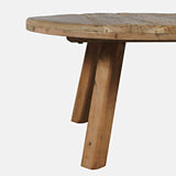Reclamation - 36" Round Coffee Table - Rustic Unfinished Brown