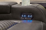 Fyne-dyme - Power Reclining Loveseat With Console/Adj Hdrst