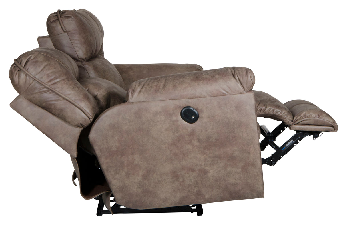 Hollins - Power Reclining Loveseat - Coffee