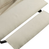 Upholstered Push Recliner Chair With Rubber Wood Legs For Living Room