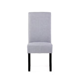 Amaranthine - Upholstered Dining Chair With High Back And Wood Legs (Set of 2) - Light Gray