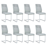 Modern Dining Chairs With Padded Seat, Metal Legs