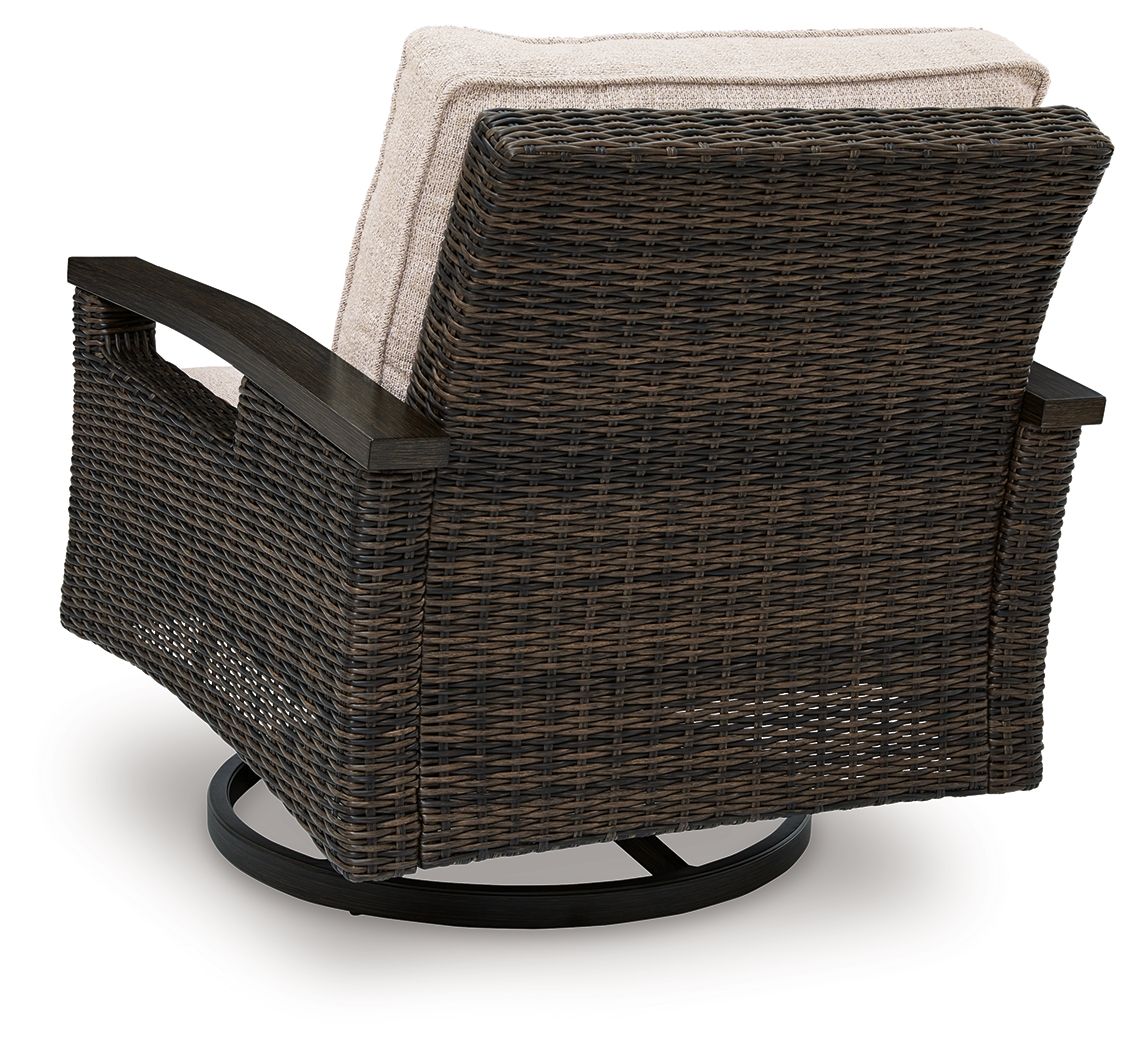 Monterey Point - Swivel Lounge Chair (Set of 2) - Dark Brown