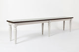 Orchard Park - 76" Bench - Soft Gray / Dark Brown