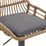 Modern Swivel Bar Stools Adjustable Counter Chairs With Footrest (Set of 2)