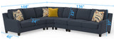 Foley - Sectional With Comfort Coil Seating And 4 Included Accent Pillows