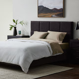 Linen-Weave Cotton Full Sheet Set - Sand