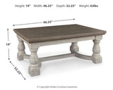 Havalance - Rectangular Cocktail Table - Gray / White