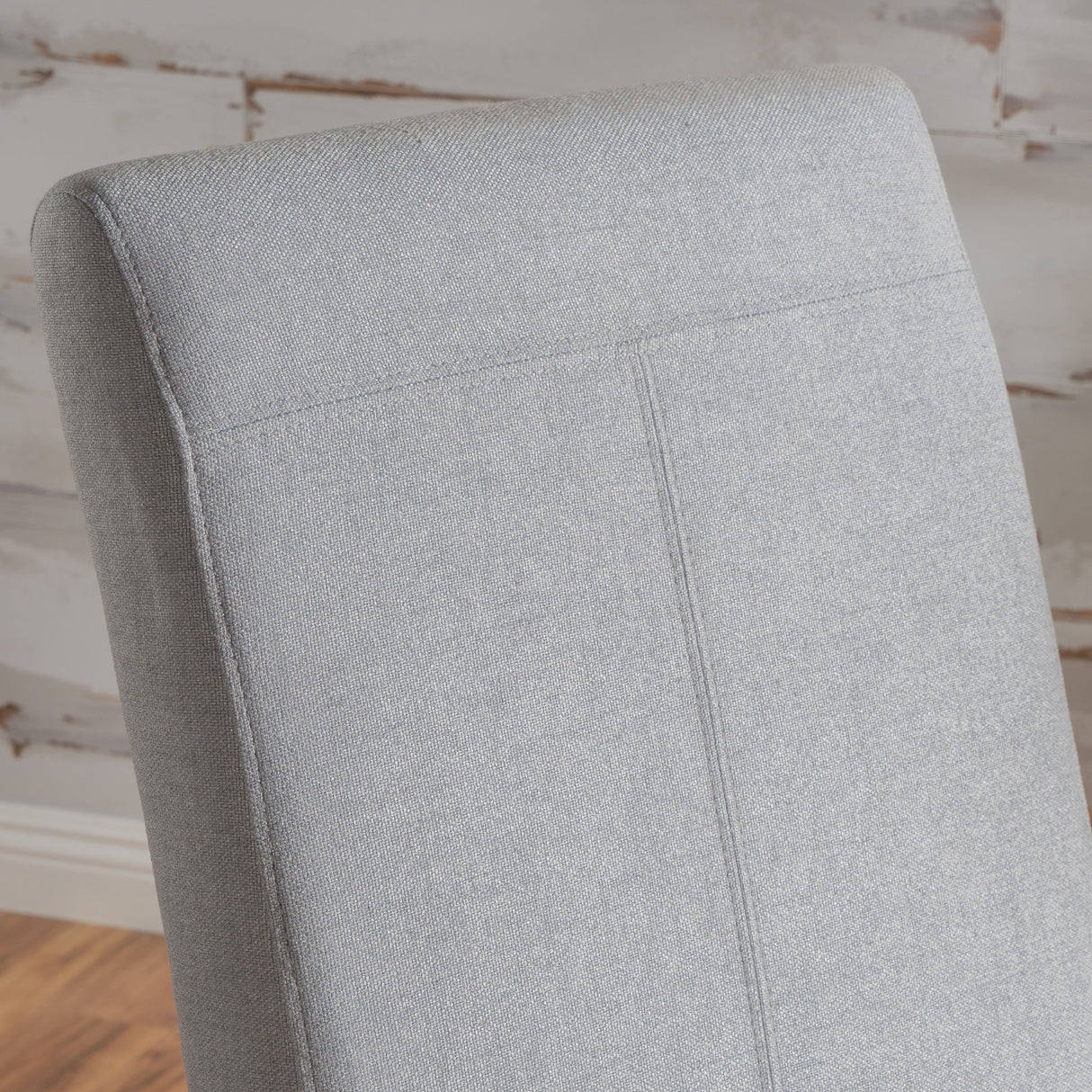 Amaranthine - Upholstered Dining Chair With High Back And Wood Legs (Set of 2) - Light Gray