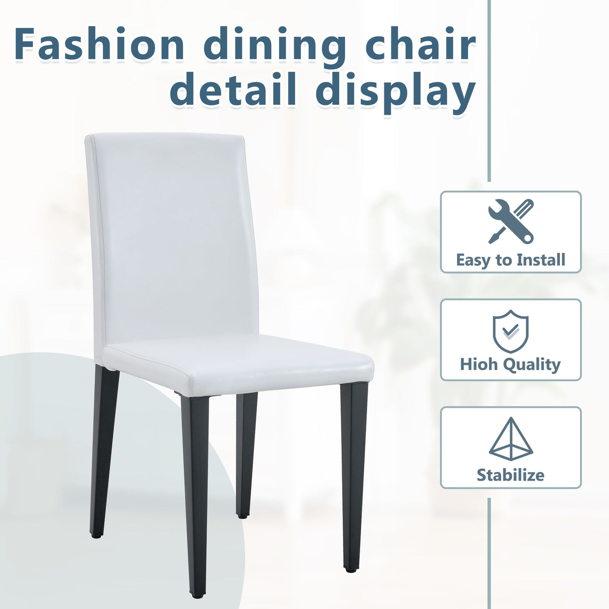 Versatile Dining Chairs With Comfortable Design And Metal Legs