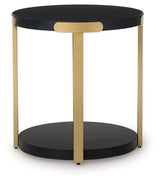 Shylore - Black / Brass Finish - Occasional Table Set (Set of 3)