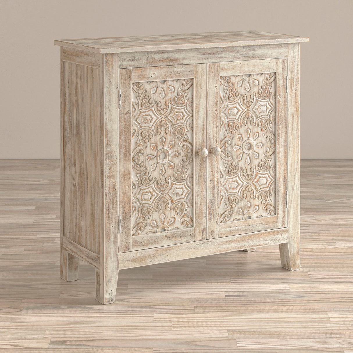 Global Archive - Chloe Accent Chest - Weathered White - Distressed White