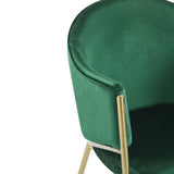 Modern Upholstered Dining Chair With Frame And Plush Velvet