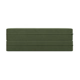 Convertible Plush Corduroy Foam-Filled Sleeper Sofa Bed With 2 Pillows