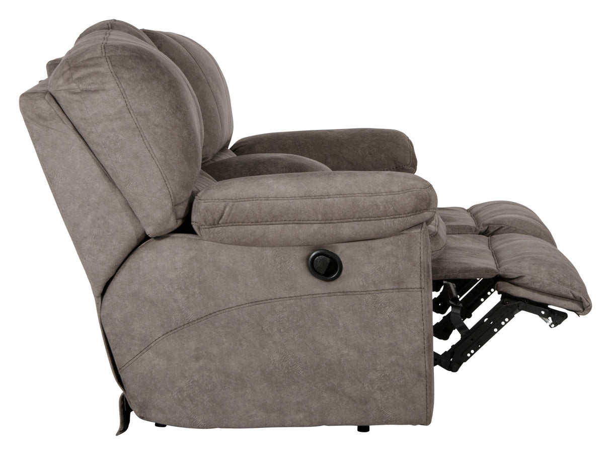 Reyes - Lay Flat Reclining Console Loveseat With Storage & Cupholders