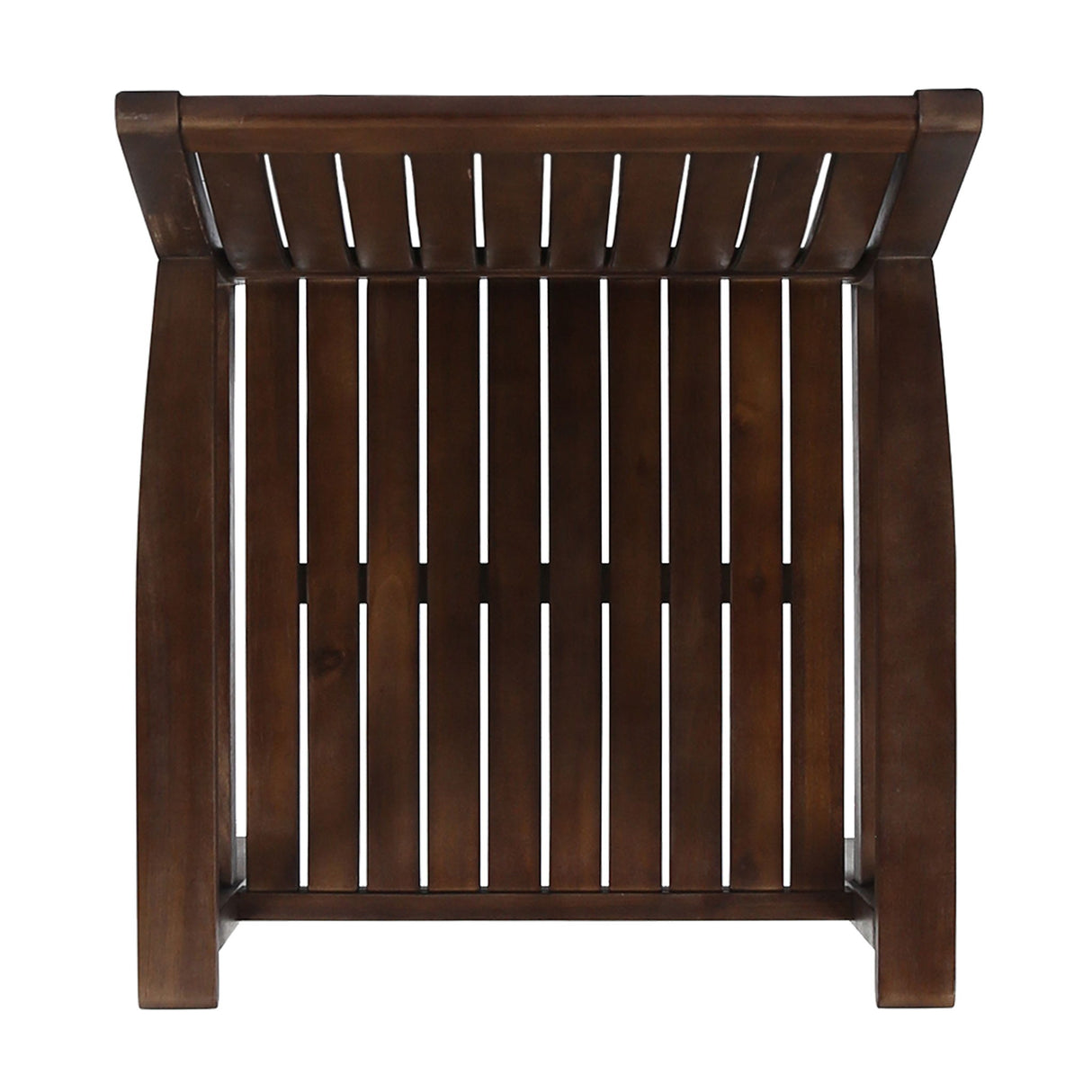 Wilson - Rustic Dining Chair Acacia Wood With Slat Panel Design (Set of 2) - Dark Brown