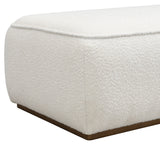 Grainy Footstool For Home - Beige