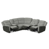 Hornet - 3 Piece Motion Sectional Set With Console And 2 Recliners