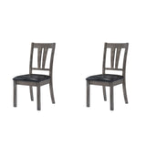 Nathan - Fan Back Chair With PU Seat (Set of 2) - Gray Oak
