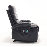 Cozy Electric Power Lift Recliner Chair Sofa For Elderly With Vibration Massage And Lumbar Heat