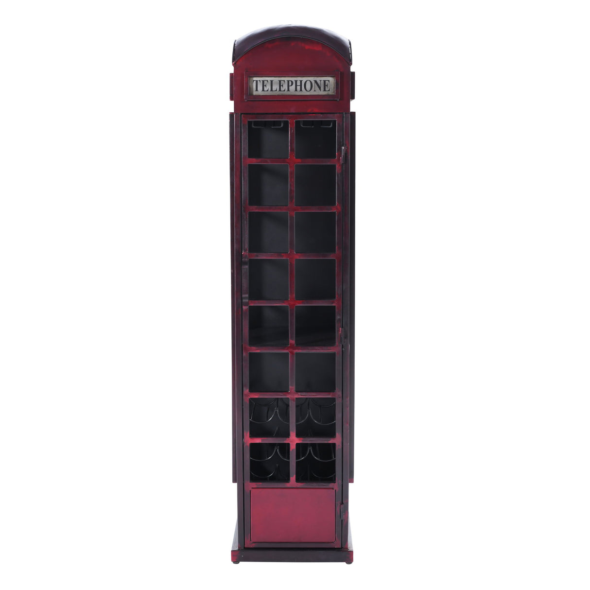 Glory Days - Telly Vintage Telephone Booth Bar - Vintage Red